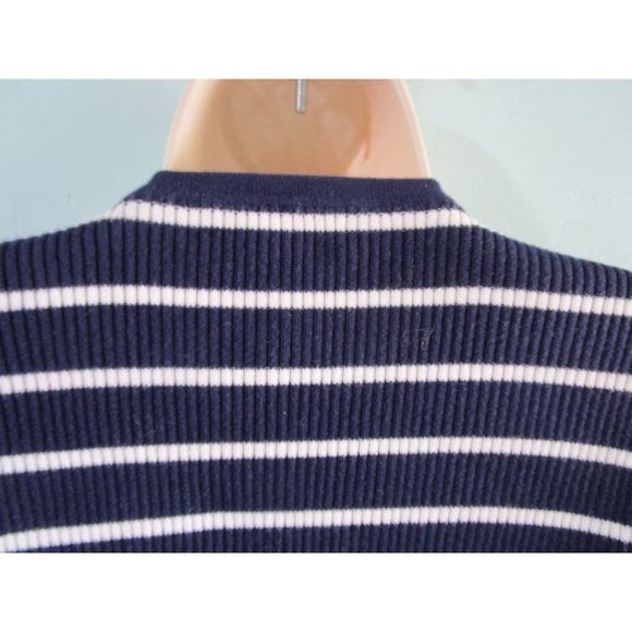 Lauren Ralph Lauren Navy White Stripe V Neck Button Up Cardigan Ladies S/P EUC - Picture 13 of 16